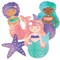 Big Dot of Happiness Mermaid Party Paper Cutouts, Double-Sided Starfish and Mermaid Shaped Decor, DIY Mermaid Birthday Party Essentials - Set of 20
